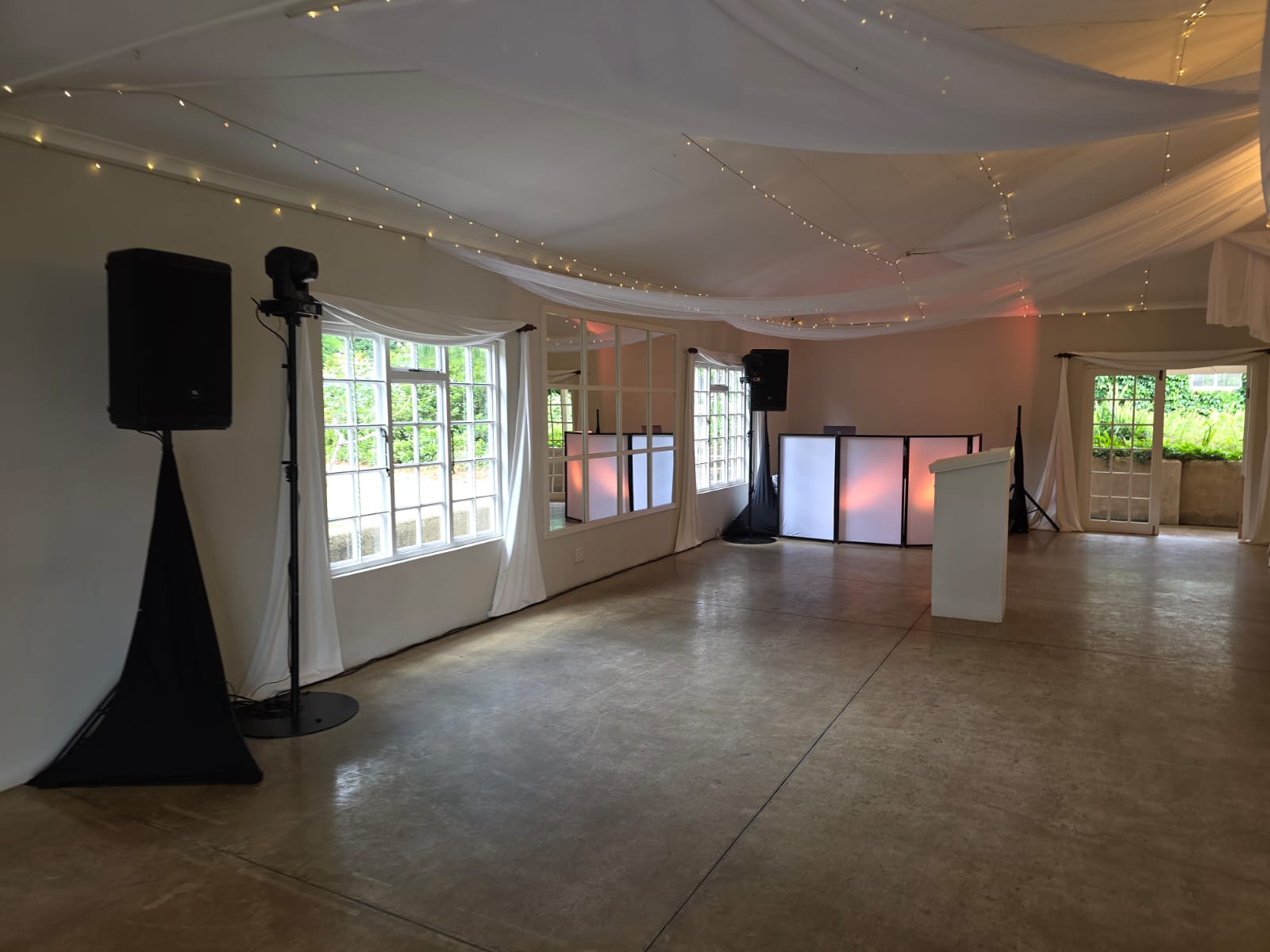 Wedding guests dancing on the dancefloor at Providence Country Weddings reception with DJ entertainment in Nottingham Road KZN Midlands