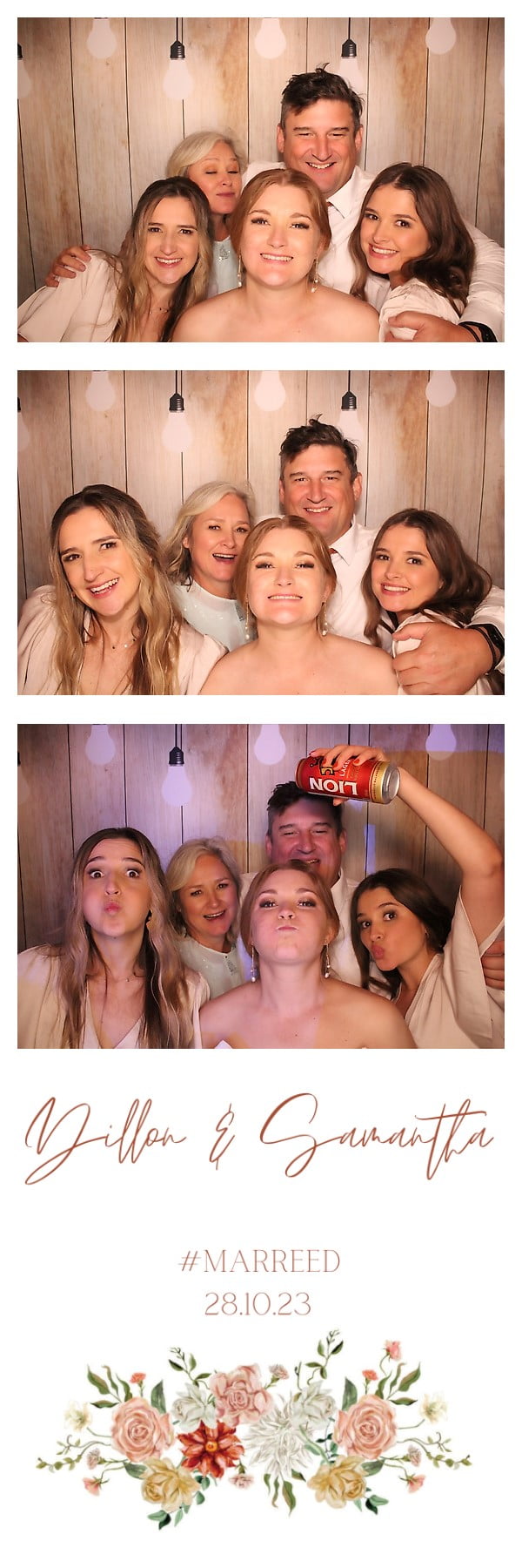 Wedding guest photo booth picture with instant print for KZN Midlands weddings